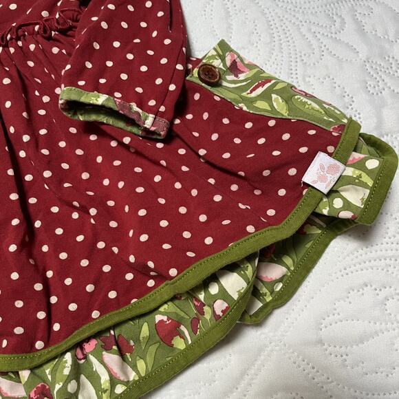 SweetHoney Holiday Mixed Print Dress 12m - Picture 3 of 7